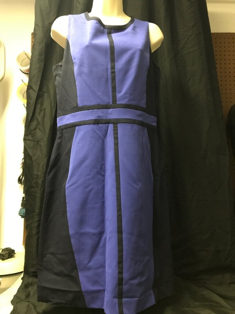 New York and Company Stretch Woman’s Dress Bue Black Career KG